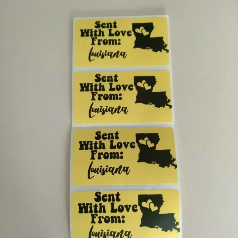 💙100 Louisiana- Shipping Labels Thermal Packaging Stickers 2.25